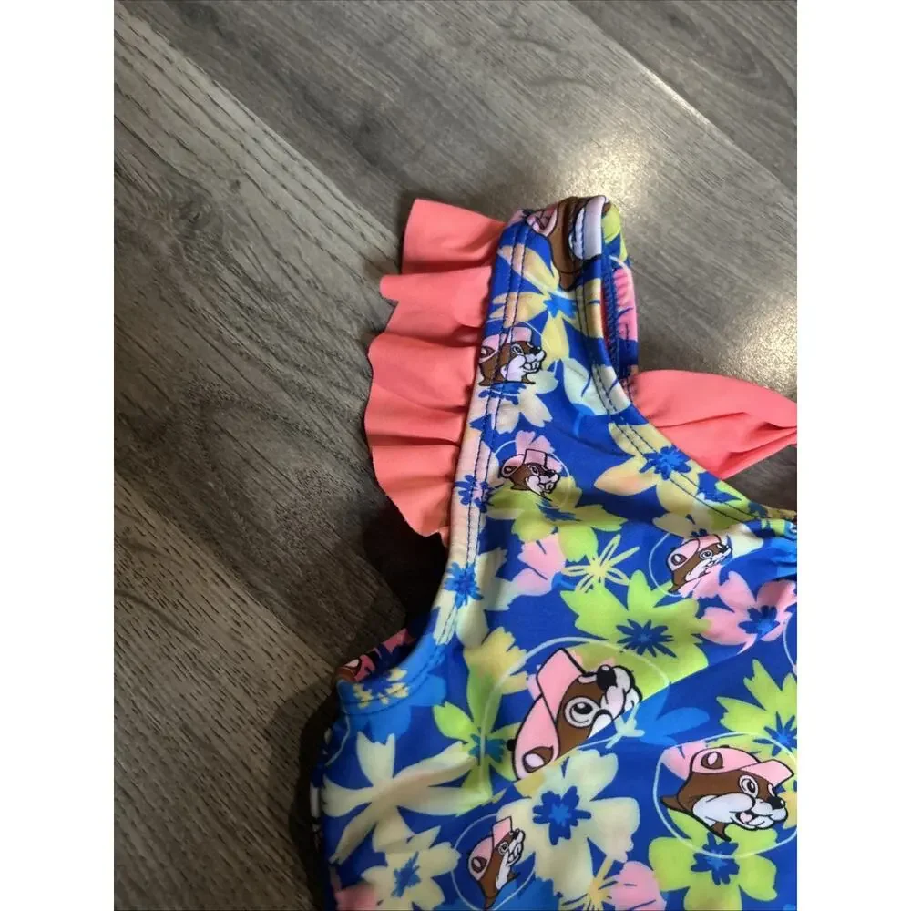 Buc-ee’s 2T Floral One Piece Girls Swim Suit